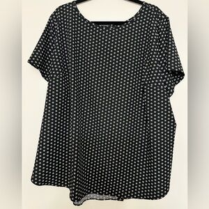 Ava & Viv Black and White Polka Dot top